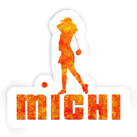 Michi Sticker Golfer Image