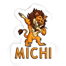 Michi Sticker Dabbing Lion Image