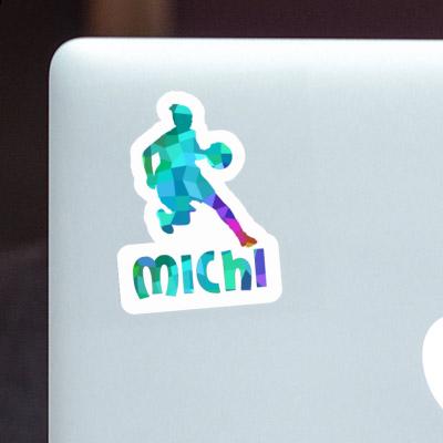 Sticker Basketball Player Michi Laptop Image