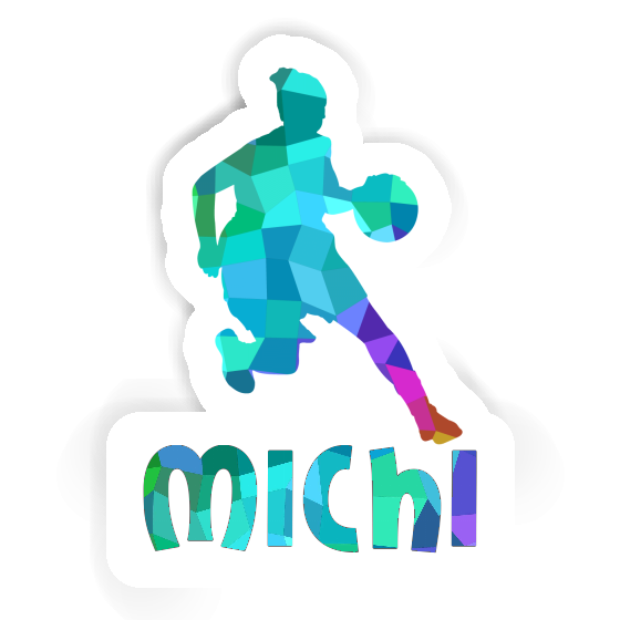 Sticker Basketball Player Michi Notebook Image
