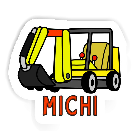 Mini-Excavator Sticker Michi Laptop Mini-Excavator Sticker Michi Laptop Image