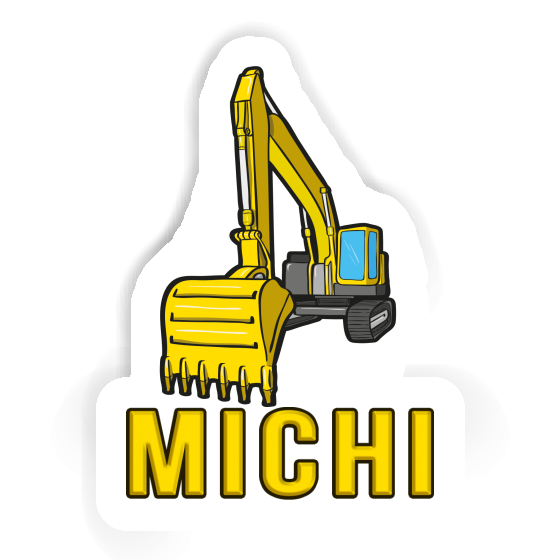 Sticker Excavator Michi Notebook Image