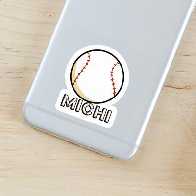 Sticker Baseball Michi Laptop Image