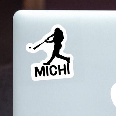 Baseballspieler Sticker Michi Notebook Image