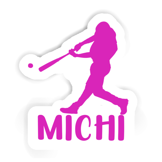 Michi Sticker Baseball Player Notebook Michi Sticker Baseball Player Notebook Image