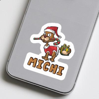 Christmas Cat Sticker Michi Notebook Image