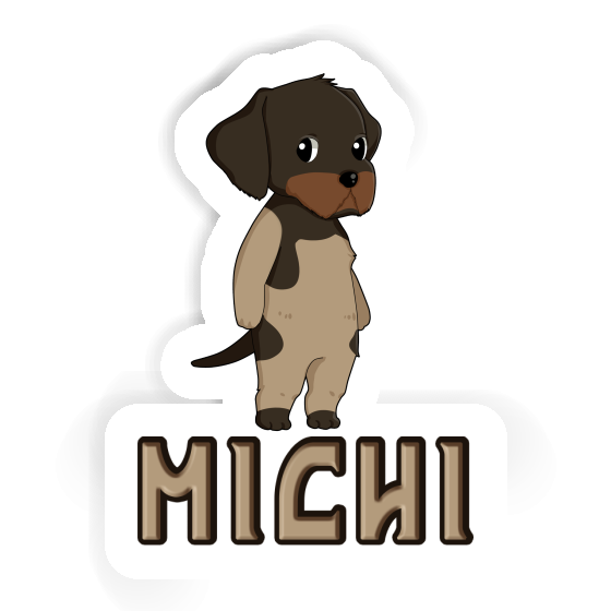 Autocollant Chien d'arrêt allemand à poil du Michi Autocollant Chien d'arrêt allemand à poil du Michi Image