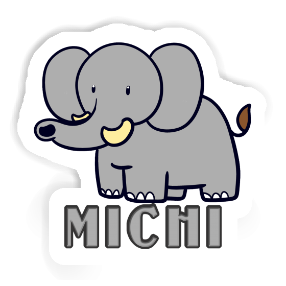 Sticker Elefant Michi Laptop Image