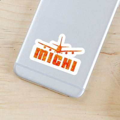 Michi Sticker Flugzeug Laptop Image