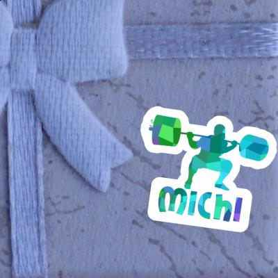 Michi Sticker Weightlifter Laptop Image