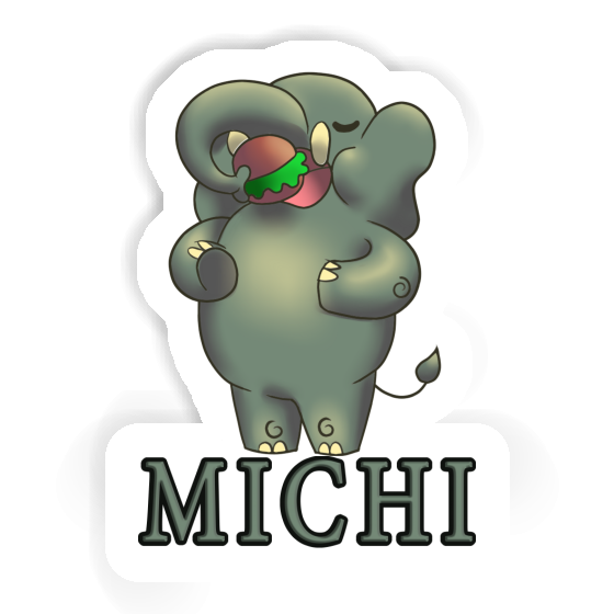 Sticker Elefant Michi Notebook Image