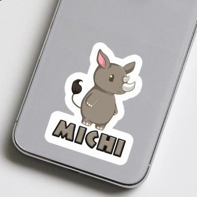 Aufkleber Rhinozeros Michi Notebook Image