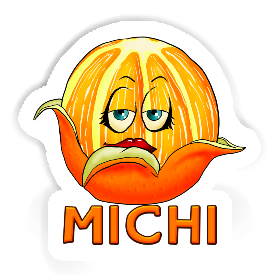 Michi Autocollant Orange Notebook Image