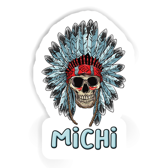 Autocollant Tête de mort indien Michi Autocollant Tête de mort indien Michi Image