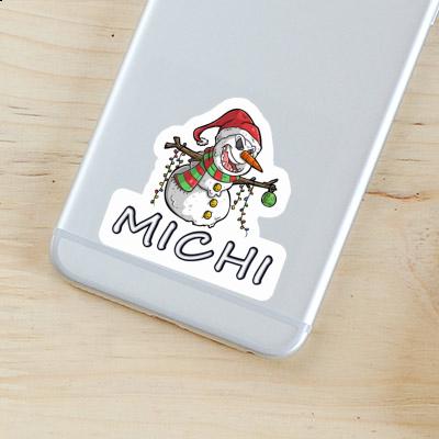Sticker Michi Bad Snowman Gift package Image
