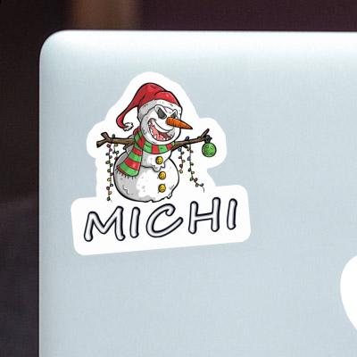 Sticker Michi Bad Snowman Gift package Image