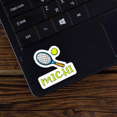 Sticker Tennis Racket Michi Laptop Image