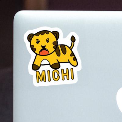 Baby-Tiger Aufkleber Michi Laptop Image