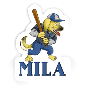 Baseball Dog Sticker Mila Image