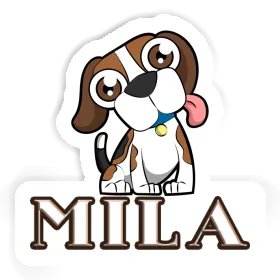 Sticker Mila Beagle Dog Image