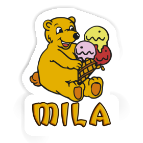 Mila Sticker Ice Cream Bear Image