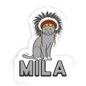 Sticker Mila Indian Cat Image