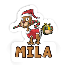 Mila Sticker Christmas Cat Image