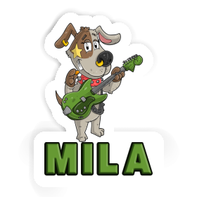 Sticker Mila Guitarist Image