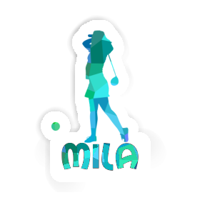 Mila Sticker Golfer Image