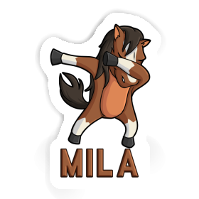 Sticker Mila Dabbing Horse Image