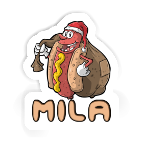 Sticker Mila Hot Dog Image