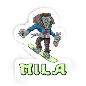 Mila Sticker Snowboarder Image