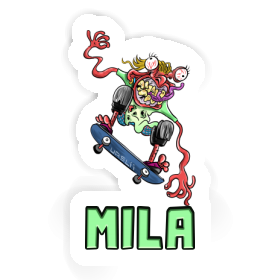 Sticker Mila Skateboarder Image