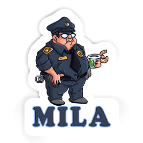 Mila Autocollant Policier Image