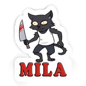 Psycho Cat Sticker Mila Image