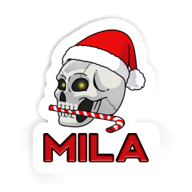 Aufkleber Weihnachtstotenkopf Mila Image