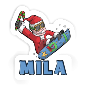 Mila Sticker Snowboarder Image