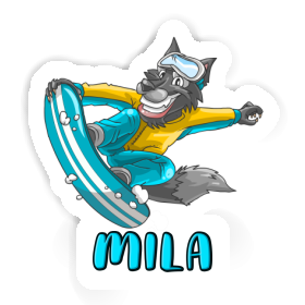 Sticker Mila Snowboarder Image