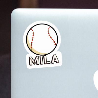 Mila Sticker Baseball Laptop Image