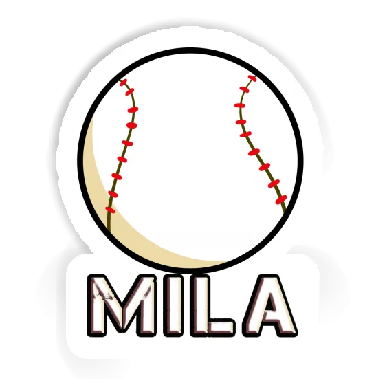 Mila Sticker Baseball Notebook Image