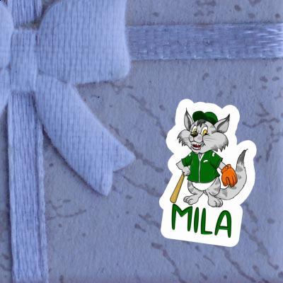 Baseball Cat Sticker Mila Image