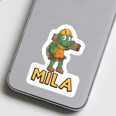 Sticker Mila Construction worker Notebook Image