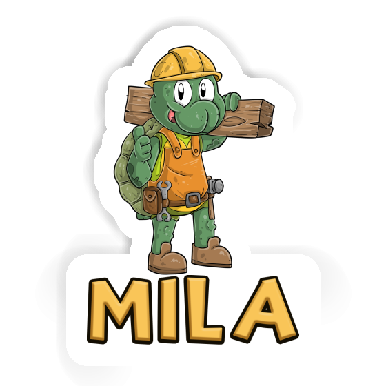 Sticker Mila Construction worker Gift package Image