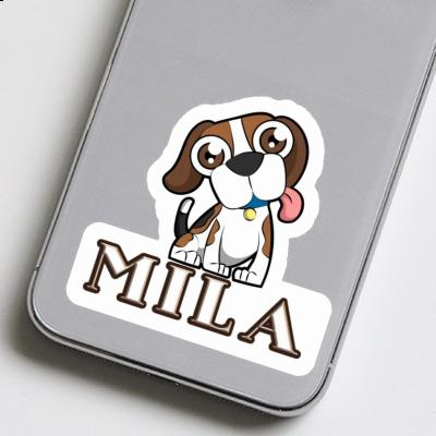 Sticker Mila Beagle Dog Notebook Image