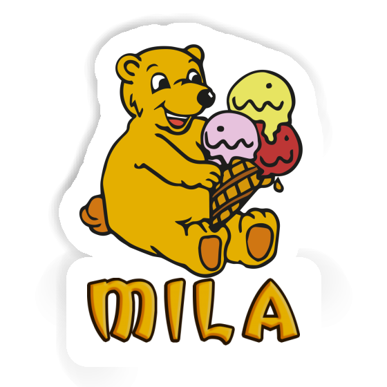 Mila Sticker Ice Cream Bear Notebook Image