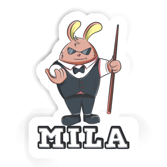 Billiards Player Sticker Mila Notebook Image