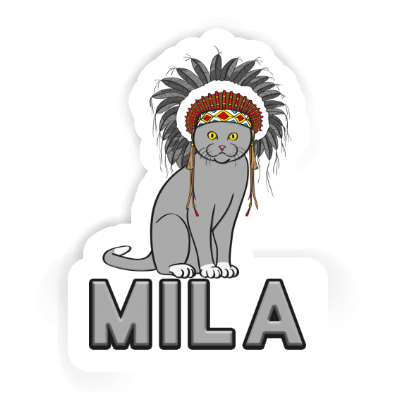 Sticker Mila Indian Cat Gift package Image