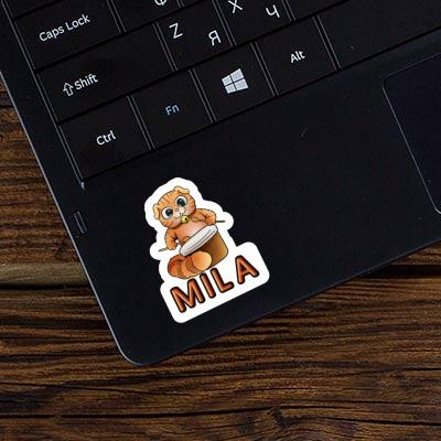 Mila Sticker Drummer Cat Notebook Image