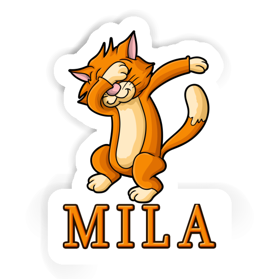 Sticker Dabbing Cat Mila Image