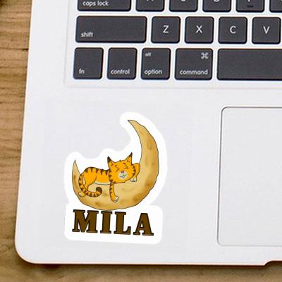 Mila Sticker Sleeping Cat Laptop Image